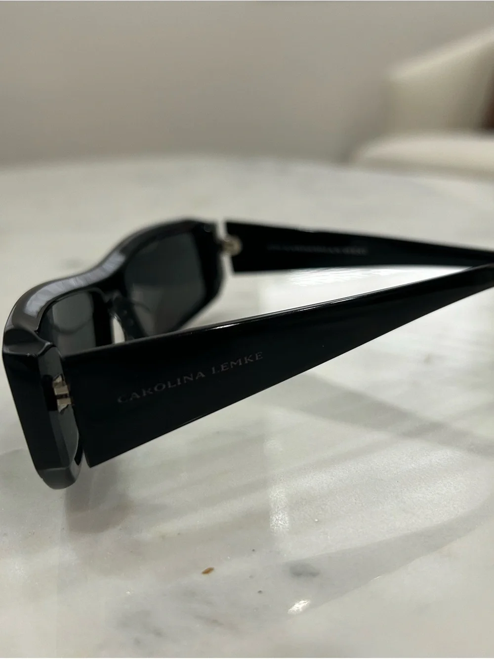 Classic Black Rectangular Sunglasses for Women - Sleek Dark Lenses